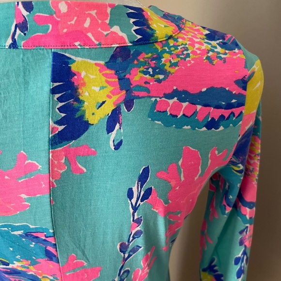 Lilly Pulitzer “Riva” Dress in “Shorely Blue Fish” XS - Picture 7 of 11